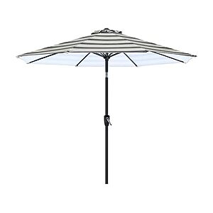 $19.99: ABCCANOPY 9FT Patio Umbrella Outdoor 8 Ribs Table Umbrella(Black Stripes) at Woot!