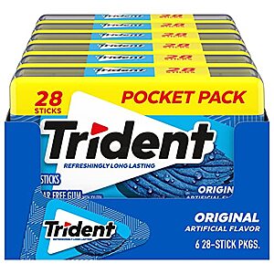 [SnS, AC] $10.87 | 6-Pack 28-Count Trident Sugar Free Gum (Original) at Amazon