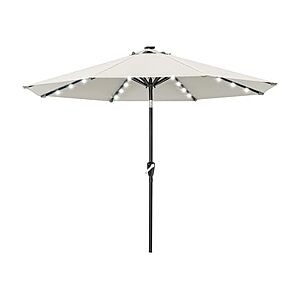$35.99: ABCCANOPY 10FT Solar Led Patio Umbrella with 32 Lights (Light Beige) at Woot!