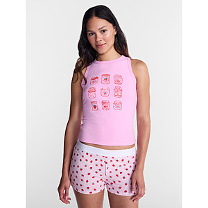 2 Piece No Boundaries Women's Cloud Core Ribbed Tank Top and Boxers Sleepwear Set (XXS-3XL) from $5.45 + Free S&H w/ Walmart+ or on $35+