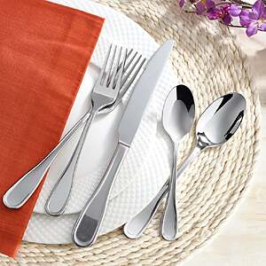 Mikasa 45-piece Stainless Steel Flatware Set, Fisher $59.99 free shipping Costco.com