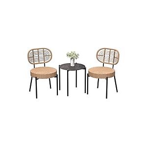 $43.19: GarveeLife 3 Piece Wicker Patio Bistro Furniture Set at Woot!