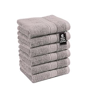 6-Pack 16"x28" LANE LINEN 100% Cotton Hand Towels (Platinum) $9.89 w/ S&S + Free Shipping w/ Prime or on $35+
