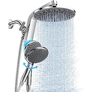 9" HOPOPRO Dual Magnetic Docking Rain Shower Head & Handheld Combo $36.99 + Free Shipping