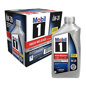 6-Pack of 1 Quarts Mobil 1  Full Synthetic Motor Oil Various Weights $34. $34.98