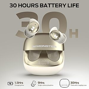 Amazon: Monster Sleep Ear200 Bluetooth 6.0 ANC Sleep Earbuds (Reg $129.99, ~69% Off) from $39.99 + FS w/ Prime $39.95