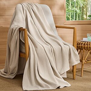 Bedsure 100% Cotton Herringbone Weave Throw Blanket (50" x 70", Linen Beige) $9.89 + MORE + Free Shipping w/ Prime or on $35+