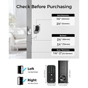 Amazon - LINGDU HK01 Apple HomeKey Fingerprint Smart Lock $54.99 w/ Code