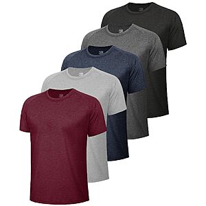 Amazon - BOOJO 5-Pack Men's Workout Shirts $14.32-$28.79 w/ Code