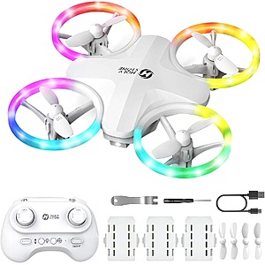 Holy Stone HS180 LED Mini Drone Bundle w/ 3 Batteries $33.99