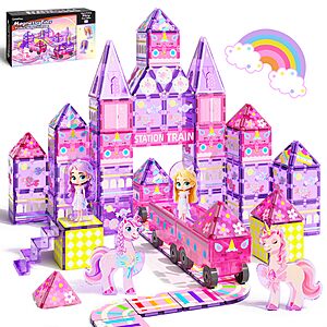 Amazon - GobiDex Unicorn Magnetic Tiles w/ Train $14.99 w/ Code