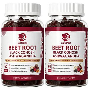 Amazon - Lukaree 9-in-1 Beet Root Gummies $14.39 w/ Code + Coupon