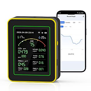 Amazon - JIUYUDS WiFi Air Quality Monitor $34.99-$54.99 w/ Code