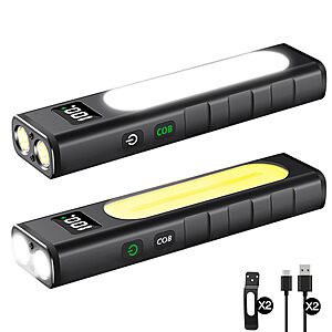 2-Pack Huccbs Rechargeable Magnetic EDC Pocket Flashlights $14.36 + Free Shipping w/ Prime or on $35+