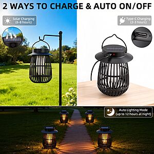 [Prime] 4-Count KYEKIO Gen2 Outdoor Solar LED Lanterns $14.99 ($3.75 each) + Free Shipping