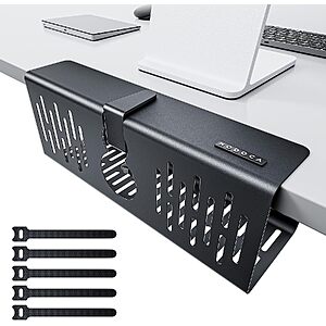 NODOCA No Drill Under Desk Cable Management Tray $17.39 AC