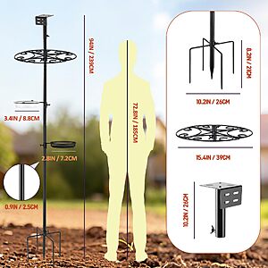 MIXXIDEA Upgraded Heavy Duty Bird Feeder Pole $18.99 AC