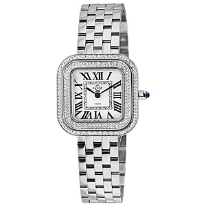 Women's GV2 by Gevril Bellagio 12130B 30mm Ronda Swiss Quartz Diamond Watch $279 + $9.82 Shipping