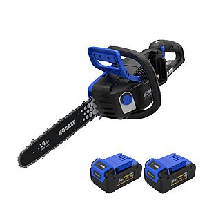 $199, Lowes, Kobalt 48V MAX (24Vx2) 14-in Chainsaw Kit, (2) 4.0Ah Batteries and Charger Included