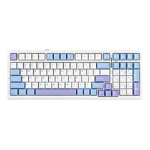 EPOMAKER x Aula F99 Wireless Gasket Mechanical Keyboard (White Light Blue, Graywood V3 Switch) $34.49 + Free Shipping w/ Prime or on $35+