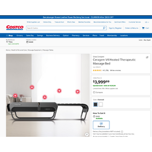 [Costco Members] - Ceragem V4 Heated Therapeutic Massage Bed $3999.99