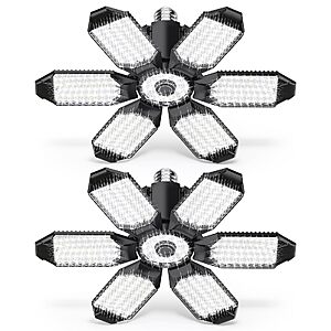 2-Pack Eqquorva Deformable Scew-in 220W LED Garage Ceiling Lights $22.99 + Shipping is free w/ Prime or on 35+.