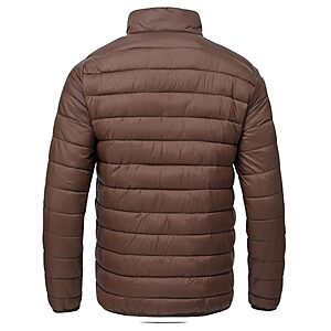 Rapoo Winter Coats for Men Puffer Down Puffy Fall Jackets Lightweight Thermal Warm Snowboard Ski Snow Jacket for Cold Weather Brown 2XL $27.99