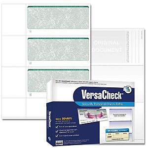 VersaCheck 750-Count Blank Personal Wallet Checks (Green Classic) $7.76 + Free Shipping w/ Prime or on $35+
