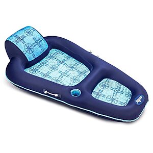 Aqua Leisure X-Large Inflatable Pool Float Luxury Water Lounge w/ Headrest, Backrest & Footrest (Navy/Light Blue) $18.99 + Free Shipping w/ Prime or on $35+