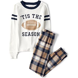 The Children's Place Baby Family Matching, Football Pajama Sets, Cotton $14.98