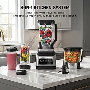 Ninja Professional Plus Kitchen System, 1400WP, Auto-iQ, Grey, BN801 $159.99