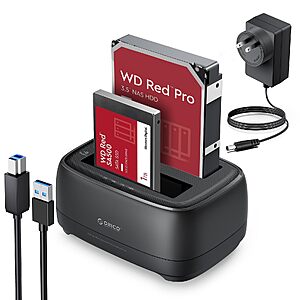 ORICO Dual Bay Hard Drive Docking Station Hard Drive Cloner $19.99