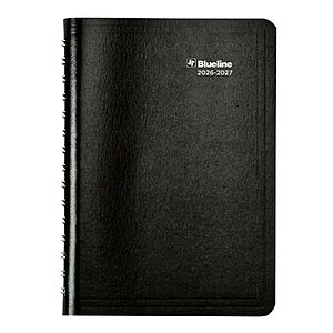 Blueline Essential 8" x 5" Academic Weekly/Monthly Planner July 2026-2027 (Black) $9.47 + Free Shipping w/ Prime or on $35+