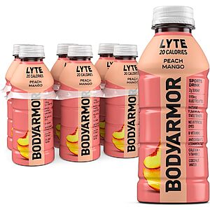 6-Pack 16-Oz BODYARMOR LYTE Sports Drink (Peach Mango) $4.50 w/ S&S + Free Shipping w/ Prime or on $35+