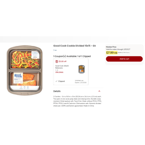 Albertsons Family Stores: Good Cook Cookie Divided 10x15 $2.99AC YMMV