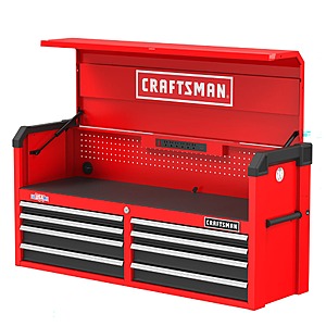 $299: CRAFTSMAN 2000 Series 51.72-in W x 24.7-in H x 16.32-in D 8 -Drawer Steel Tool Chest ( Red/Black ) at Lowe's