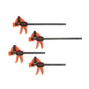 $29.98: Jorgensen 4 -Pack Assorted E-Z Hold 150-lb Trigger Clamp in Orange | 93360 at Lowe's