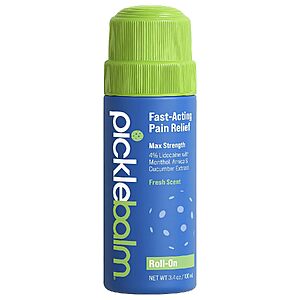3.4-Oz PickleBalm Pickleball Muscle & Joint Pain Relief Roll-On w/ 4% Lidocaine $13.49 + Free Shipping w/ Prime or on $35+