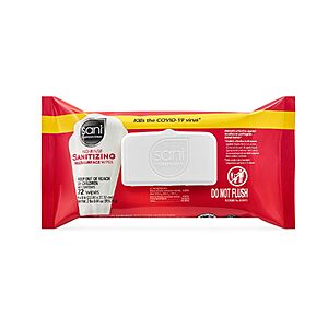 Sani Professional No-Rinse Sanitizing Multi-Surface Wipes Softpack (72-Count) $7.99 + Free Shipping w/ Prime or on $35+