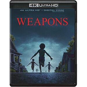 Weapons (4K Ultra + Digital) $14.99 Amazon.com