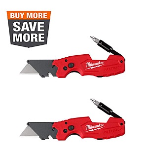 2-Pack Milwaukee FASTBACK 6-in-1 Folding Utility Knife $19.97 + Free Store Pickup at Home Depot or Free Shipping