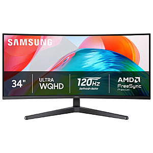 Samsung 34" ViewFinity S5 Ultrawide UWQHD 120Hz Curved Monitor $199.99