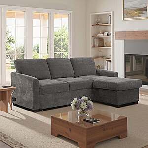 Coddle Cameron Convertible Sofa with Reversible Chaise and Storage, Dark Gray Or Taupe $849.99 Free Shipping Costco.com