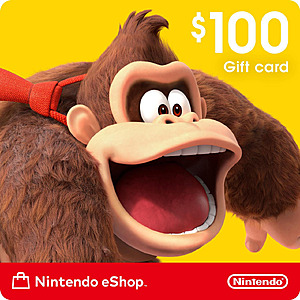 $90, Nintendo eShop $100 Gift Card (Email Delivery), Newegg