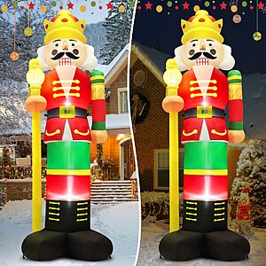 $34ac FS WALMART by Yexmas 8FT Christmas Inflatable Nutcracker Soldier Blow Up Yard Decor with LED Light for Outdoor Christmas Party ,Garden and Lawn