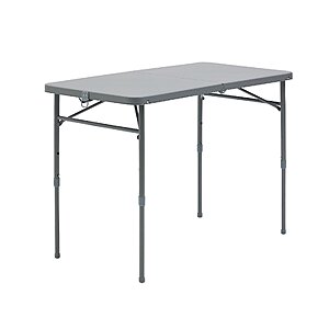 FS WMT+ or Pick Up where in stock $29.97 40" x 20" Mainstays Adjustable Height Centerfold Folding Table (Gray)
