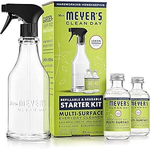 [NEW, SnS, AC] $6.94 | MRS. MEYER'S CLEAN DAY Cleaner Dispenser + Concentrate Kit, Lemon Verbena at Amazon