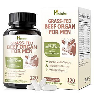 Beef Liver Capsules, Grass Fed Beef Organ Supplement for Men & Women $8.99
