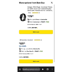 Google - Fitbit Edge - Open Box - Excellent $126