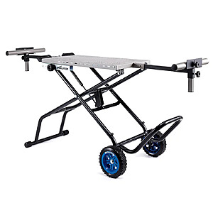 Evolution Mitering Metal Chop Saw Stand with Powerlift Assist - Factory Refurbished $199